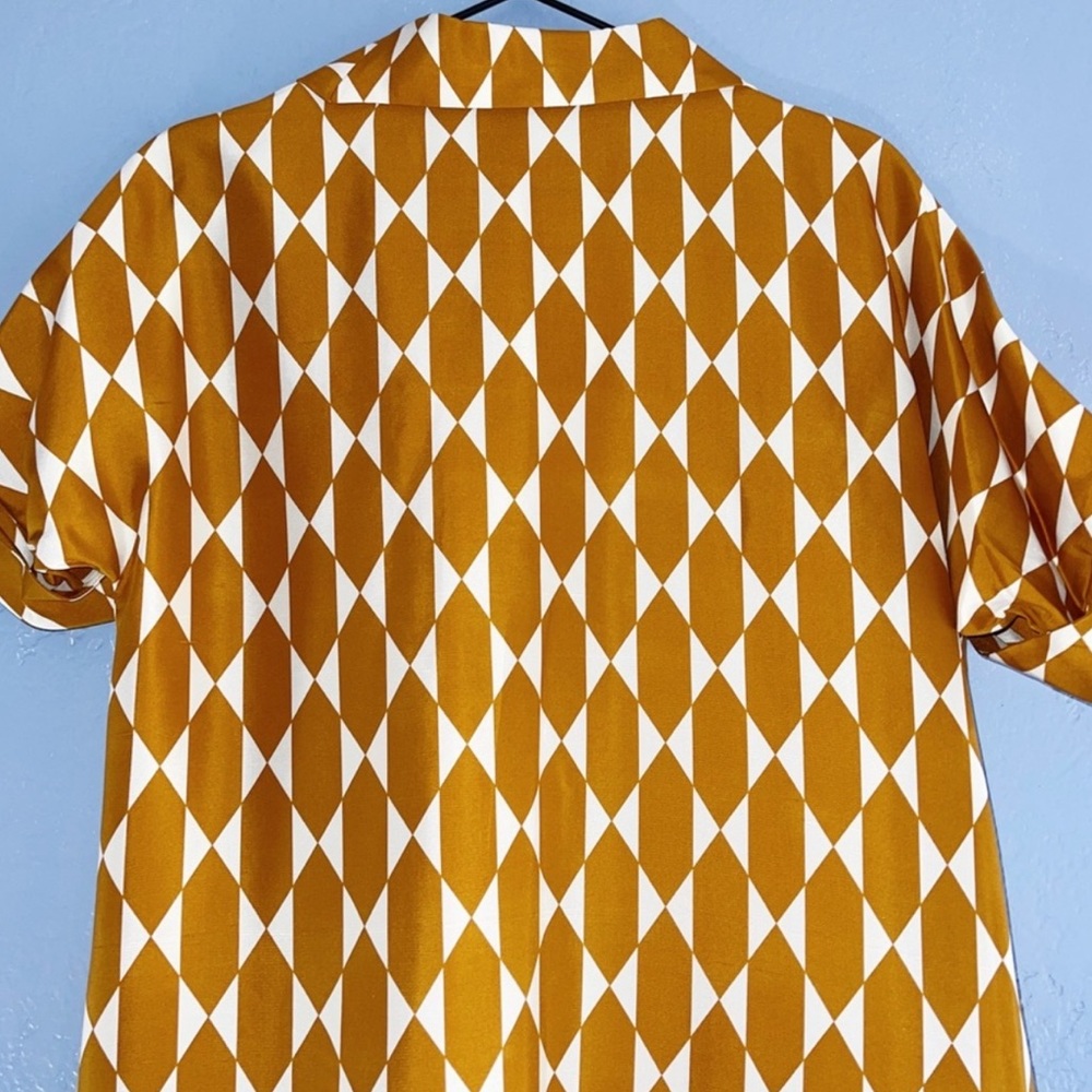 TORY BURCH Haley Diamond Tile Silk Coat Size 2 - Picture 5 of 12